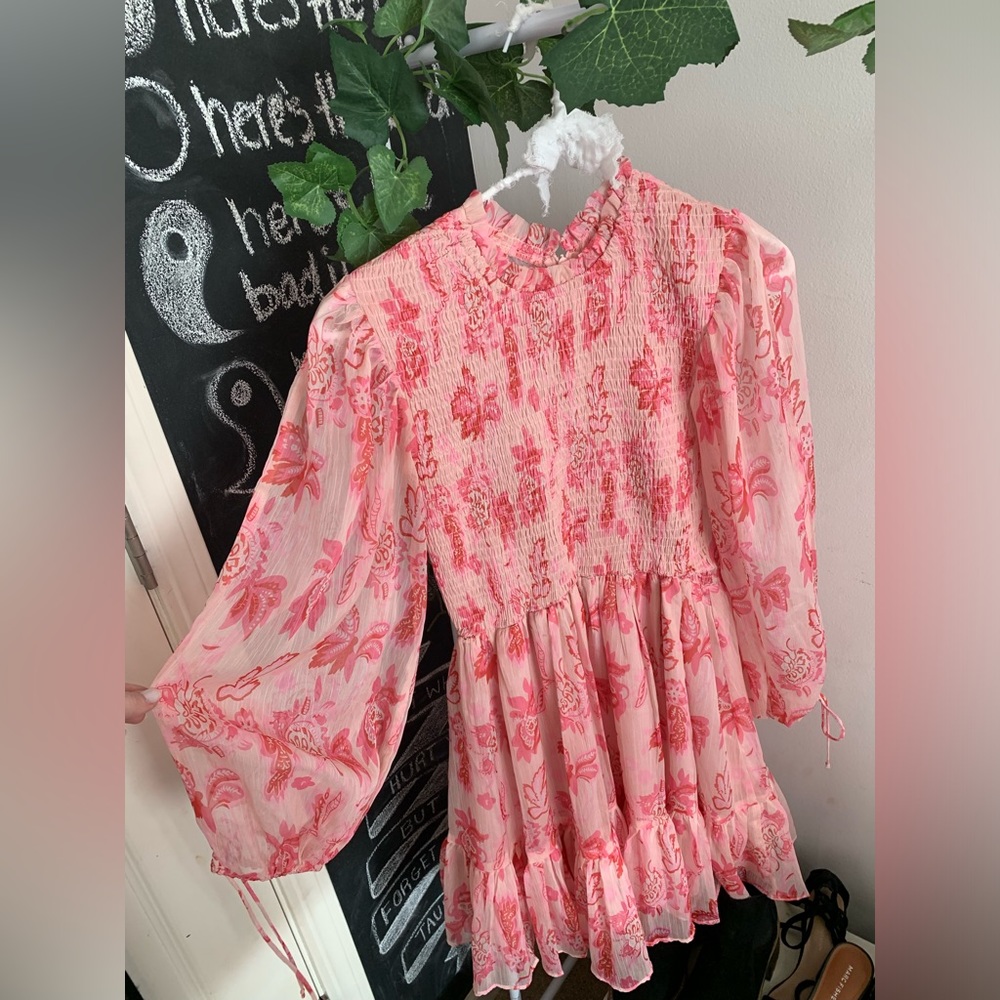 Hello Molly pink babydoll dress. Size XS.